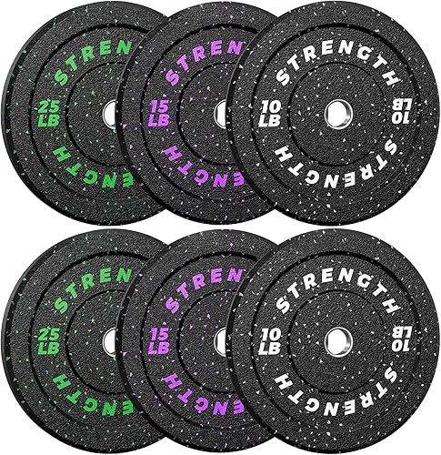 XDDIAS Placas de parachoques de 2 pulgadas, juego de discos de peso olímpicos de goma para entrenamiento de fuerza en el gimnasio en casa, 20-260