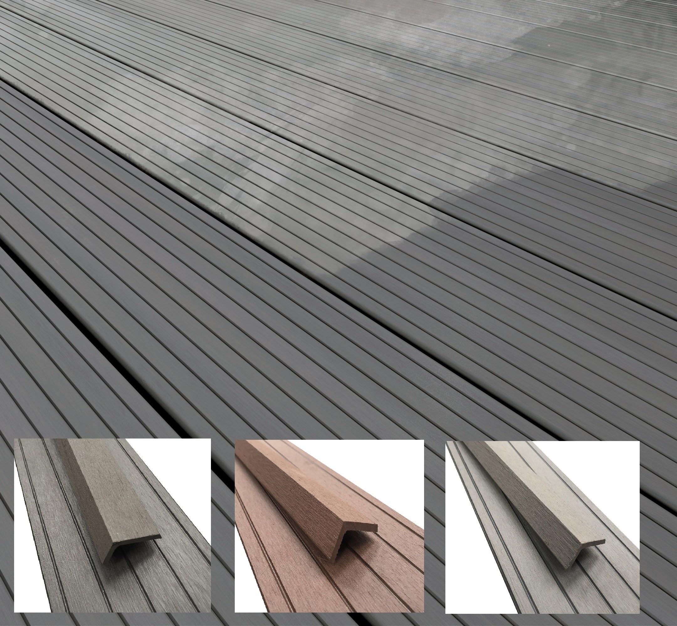 Composite Decking | Black | Choose from 3 Colours & 11 Sizes | Sample Piece | Choose from 3 Colours & 11 Sizes | for Gardens & Patios