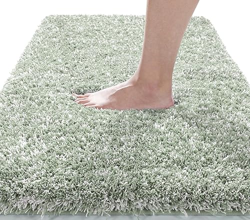 Miniatura 48 de Yimobra Alfombras de baño para baño, 32 x 20 pulgadas, ultra suaves y absorbentes de agua, alfombras de ducha de felpa antideslizantes, tapetes Gris