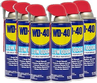 WD-40 Classic Formula, Low Odor Multi-Use Product, Lubricates & Protects Metal from Rust & Corrosion, Drives Out Moisture & Frees Grease & Grime from Multiple Surfaces, 12 OZ [6-Pack]