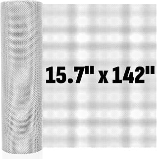 NUITPY 20 Mesh 304 Stainless Steel Mesh Screen 15.7" x 142" Rustproof Woven Wire for Air Vents, Windows, Filters, DIY Garden Covers