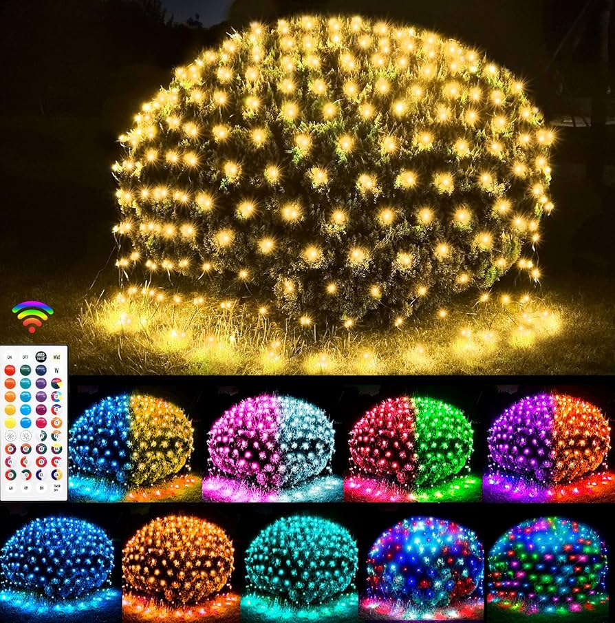 OYCBUZO 204 LED Net Lights, 9.8ft x 6.6ft 35 Colors Changing