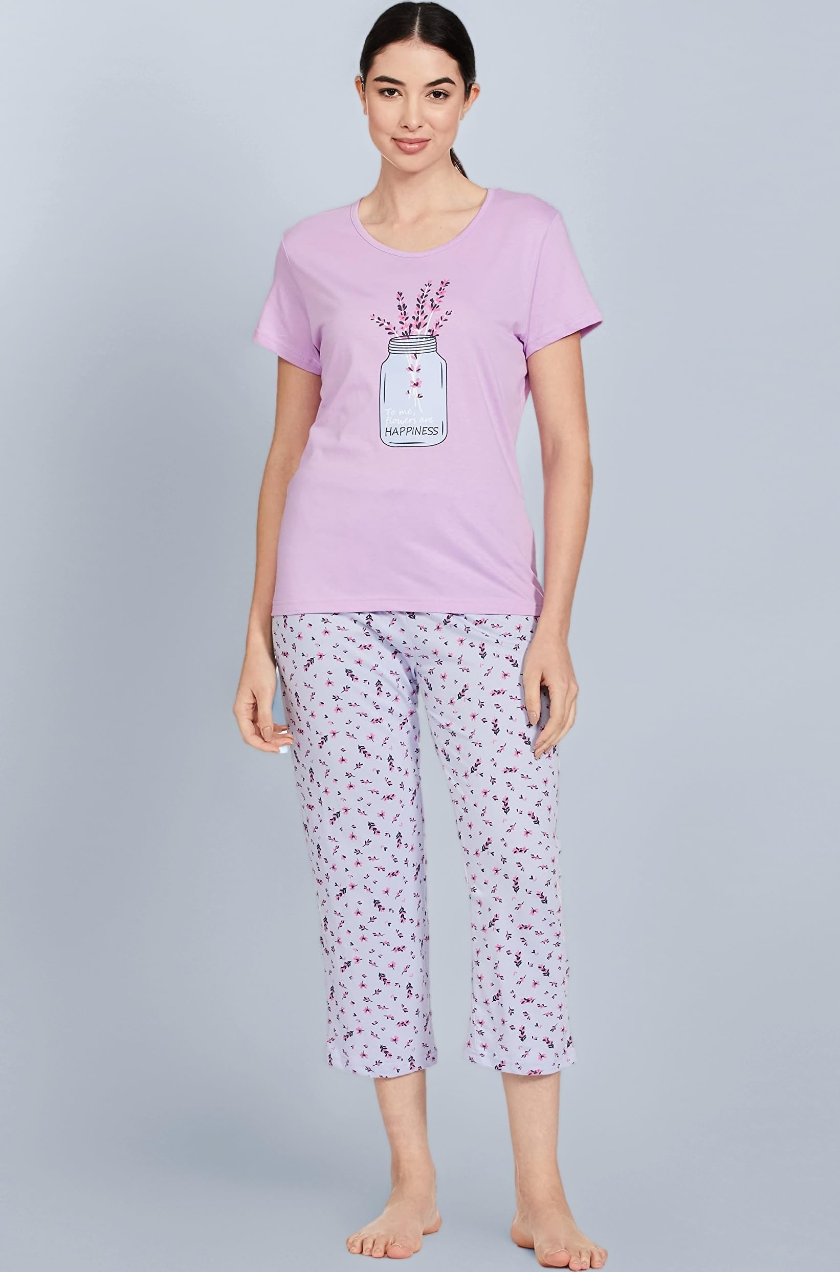 Cotton Women Printed Capri Set