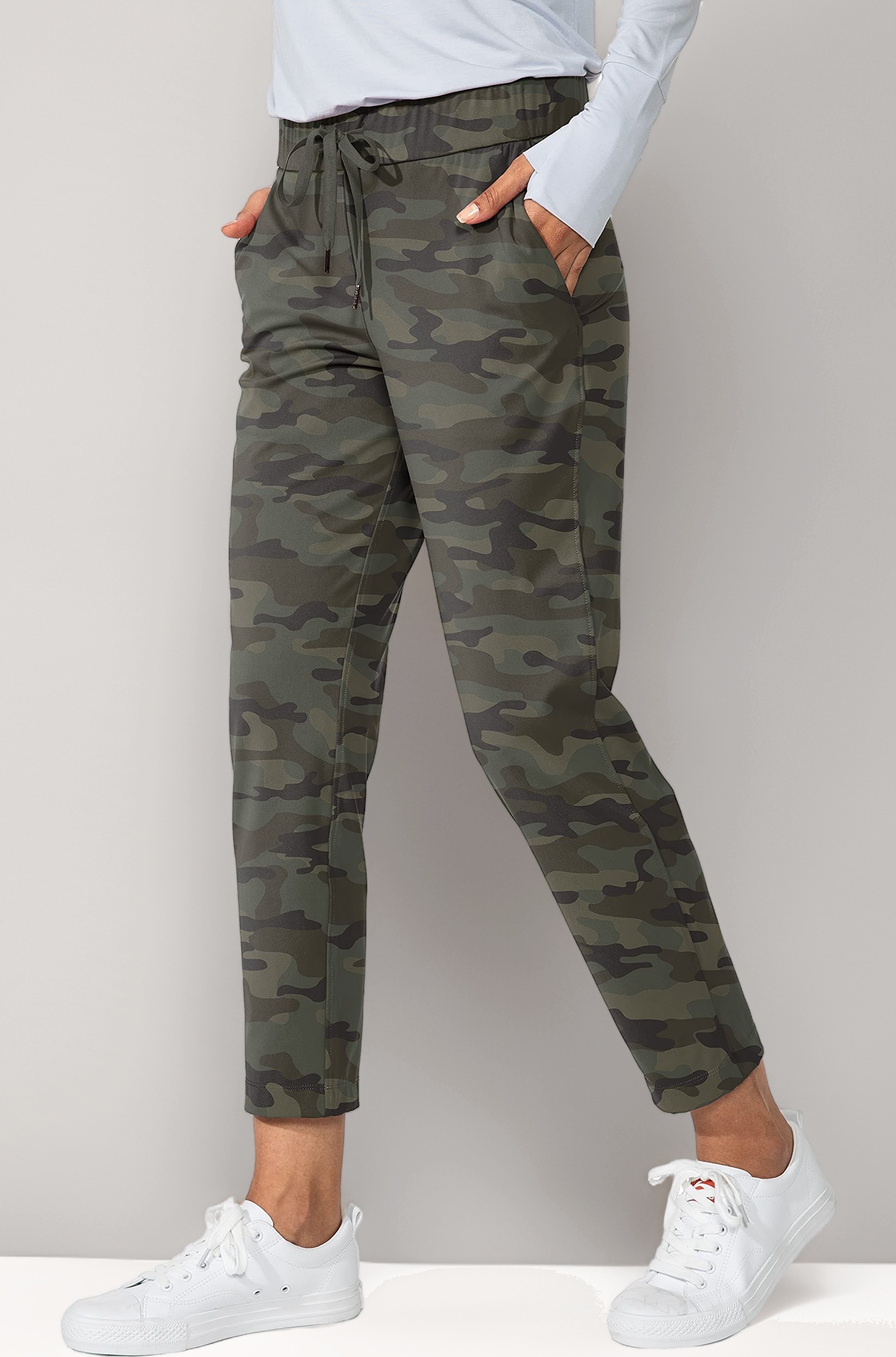 G Gradual Women's Pants with Deep Pockets 7/8 Stretch Ankle Sweatpants for Golf, Athletic, Lounge, Travel, Work