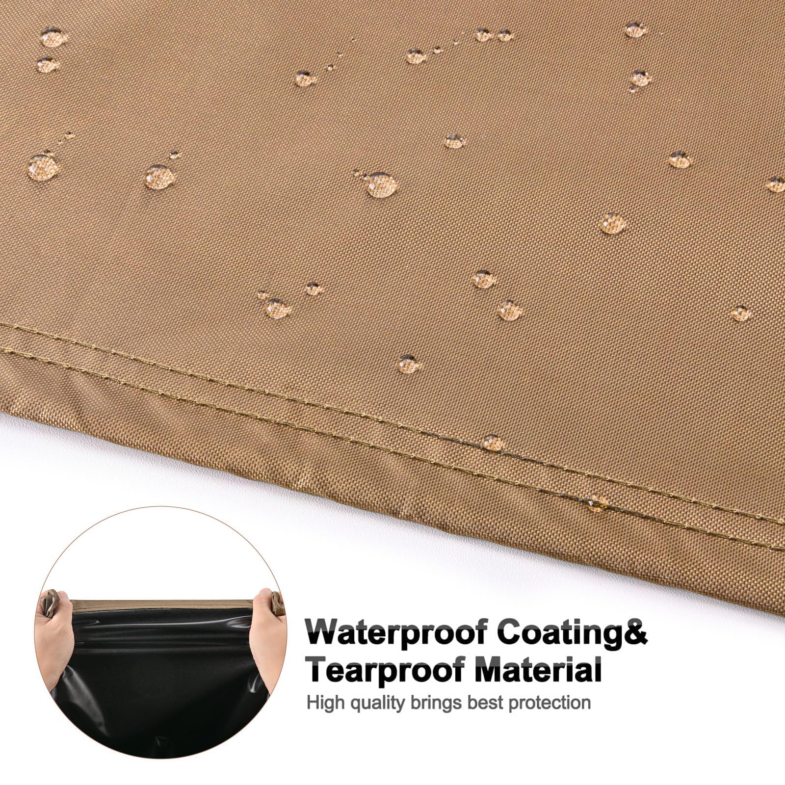 Mrrihand Copertura centrale per condizionatore d'aria per unità esterne, impermeabile, resistente, per esterni, grande copertura CA per l'inverno (61 x 61 x 76 cm) - marrone