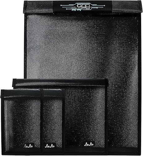 Miniatura 10 de Faraday - Bolsa para llaves de coche, jaula Faraday, protector de llavero, protección EMP, bolsa RFID, bolsas EMP para electrónica (paquete de 2)