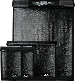 Faraday Bag, Faraday Bag for Car Keys & Tablets & Laptops, Faraday Cage, Key Fob Protector, EMP Protection, RFID Bag, EMP Bags for Electronics(4 Pack)