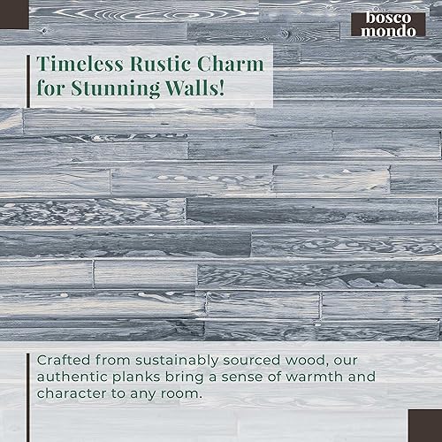 Miniatura 8 de BoscoMondo Tablones de pared de madera de granero de 5.5 pulgadas de ancho, paneles de madera maciza rústica, decoración de pared decorativa -