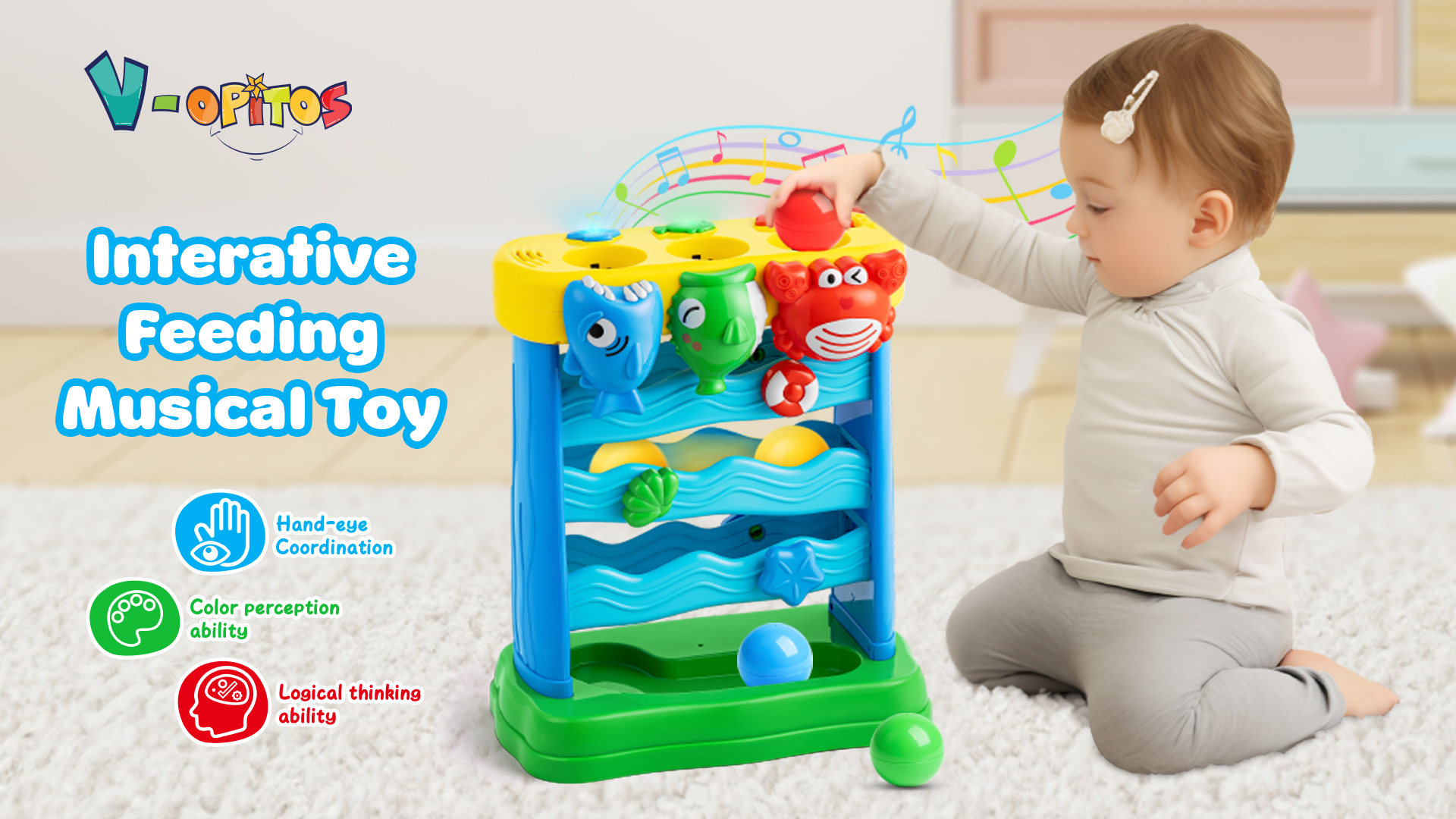 Amazon.com: V-Opitos Musical Toy for 1, 2 Years Old Boys & Girls