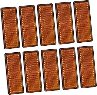 ibasenice 10 Pçs Folha Reflexiva Refletores De Reboque Refletores De Entrada De Automóveis Em Pólos Porta Do Carro Pára-Choques Reflexivo