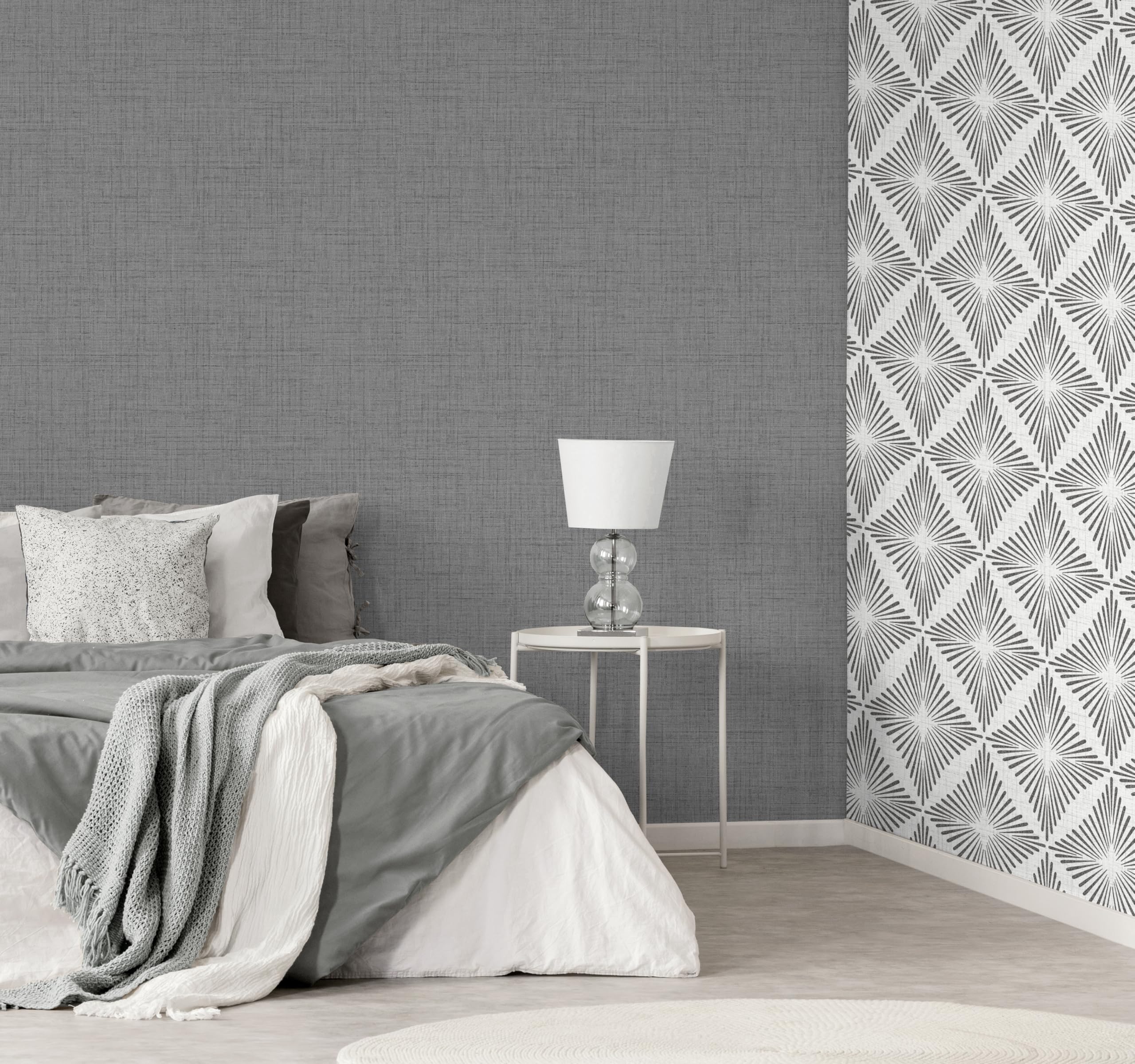 Fine Decor FD43751 Larson Texture Luxury Textured Vinyl Wallpaper, Charcoal, 52 x 1000 cm - Image 3