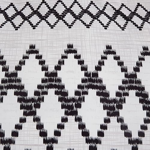 Miniatura 7 de LAMEJOR - Juego de funda de edredón tamaño Queen, diseño reversible con estilo geométrico blanco y negro (1 funda de edredón + 2 fundas de almohada)