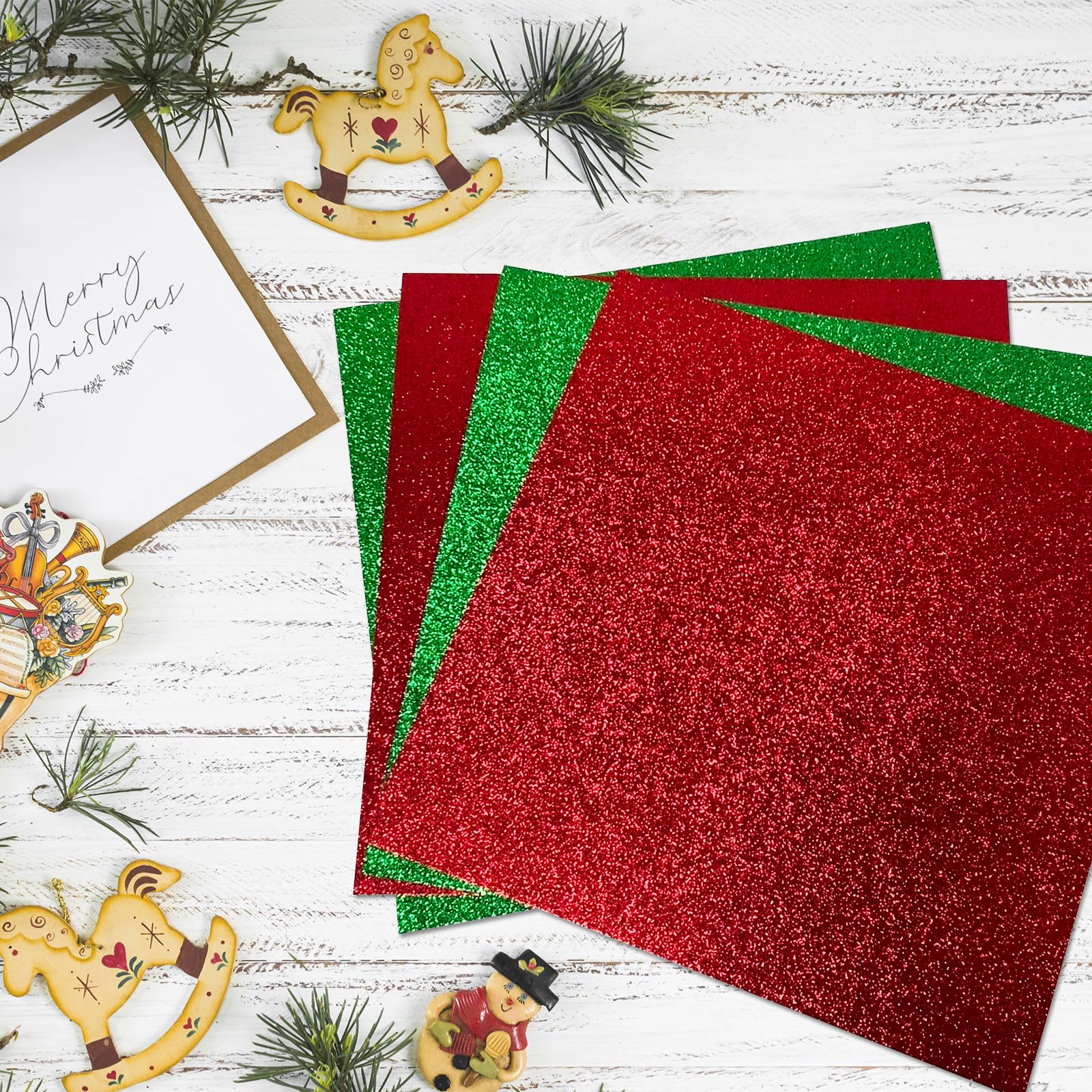 QUARKZMAN 10 Fogli Di Schiuma EVA Con Glitter Rossi, 8 x 12 Pollici, Carta Di Schiuma Sottile Per Creazioni, Progetti Fai Da Te, Scrapbooking (Spessore 1.5mm