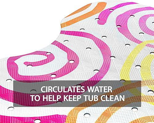 Miniatura 2 de YINENN Alfombrillas de seguridad para baño y ducha, de 40 x 16 pulgadas, antideslizantes con ventosas para baño y suelo de bañera, extra grande y