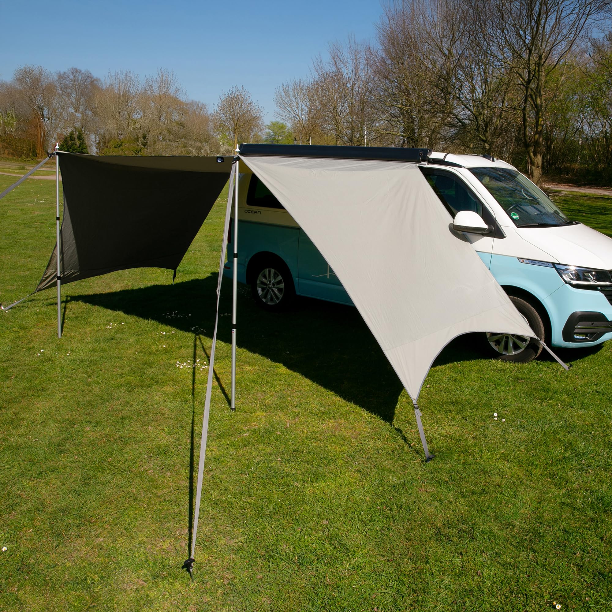 your GEAR Tropea TC Bus Auvent UV 50+ Toile d'ombrage en coton avec parois latérales Auvent pour camping-car Bulli Van
