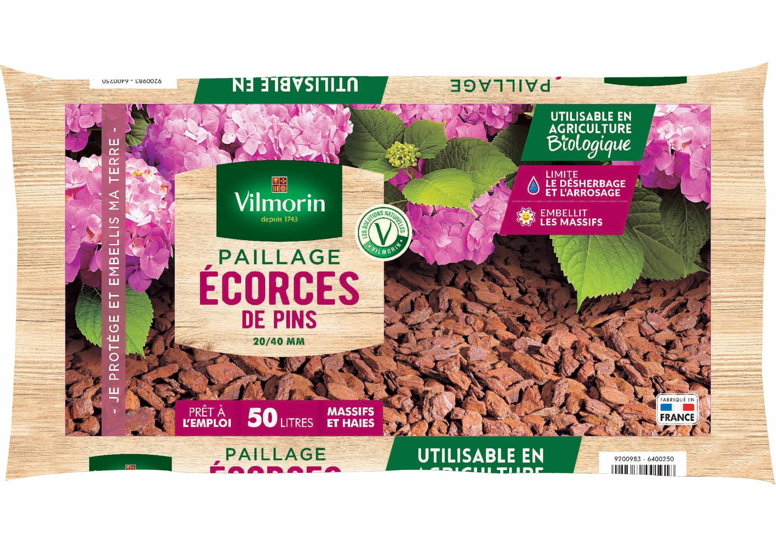 Vilmorin Paillage Écorces de Pins 50L