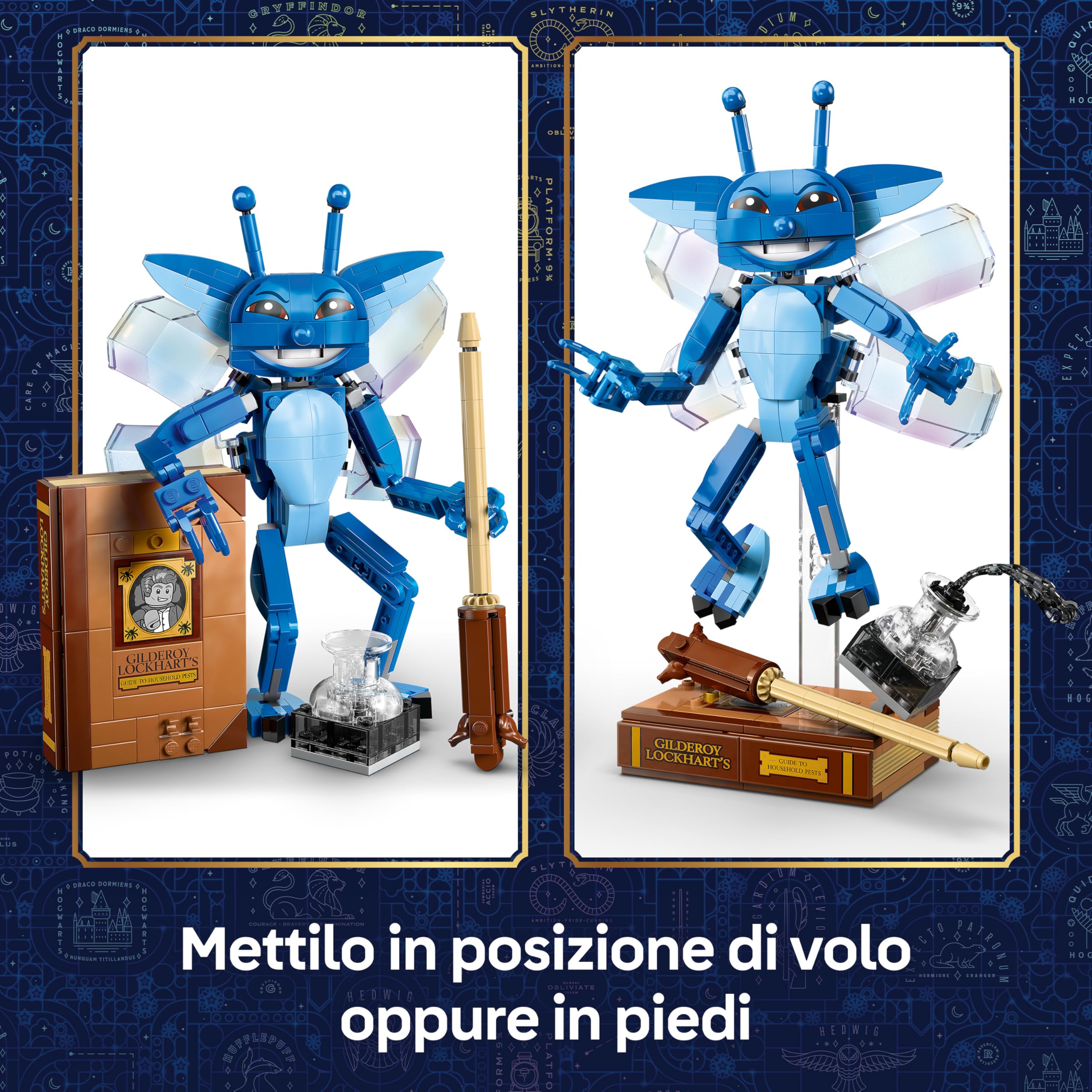 LEGO Harry Potter Folletto della Cornovaglia Giocattolo - Action Figure Decorativa per Cameretta o Scrivania con Libro e Bacchetta di Gilderoy Lockhart - Regalo per Bambine e Bambini da 8 Anni - 76461