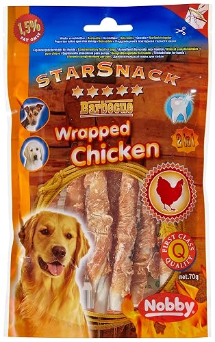 Nobby Starsnack - Pollo Envuelto para Barbacoa, Paquete de 2