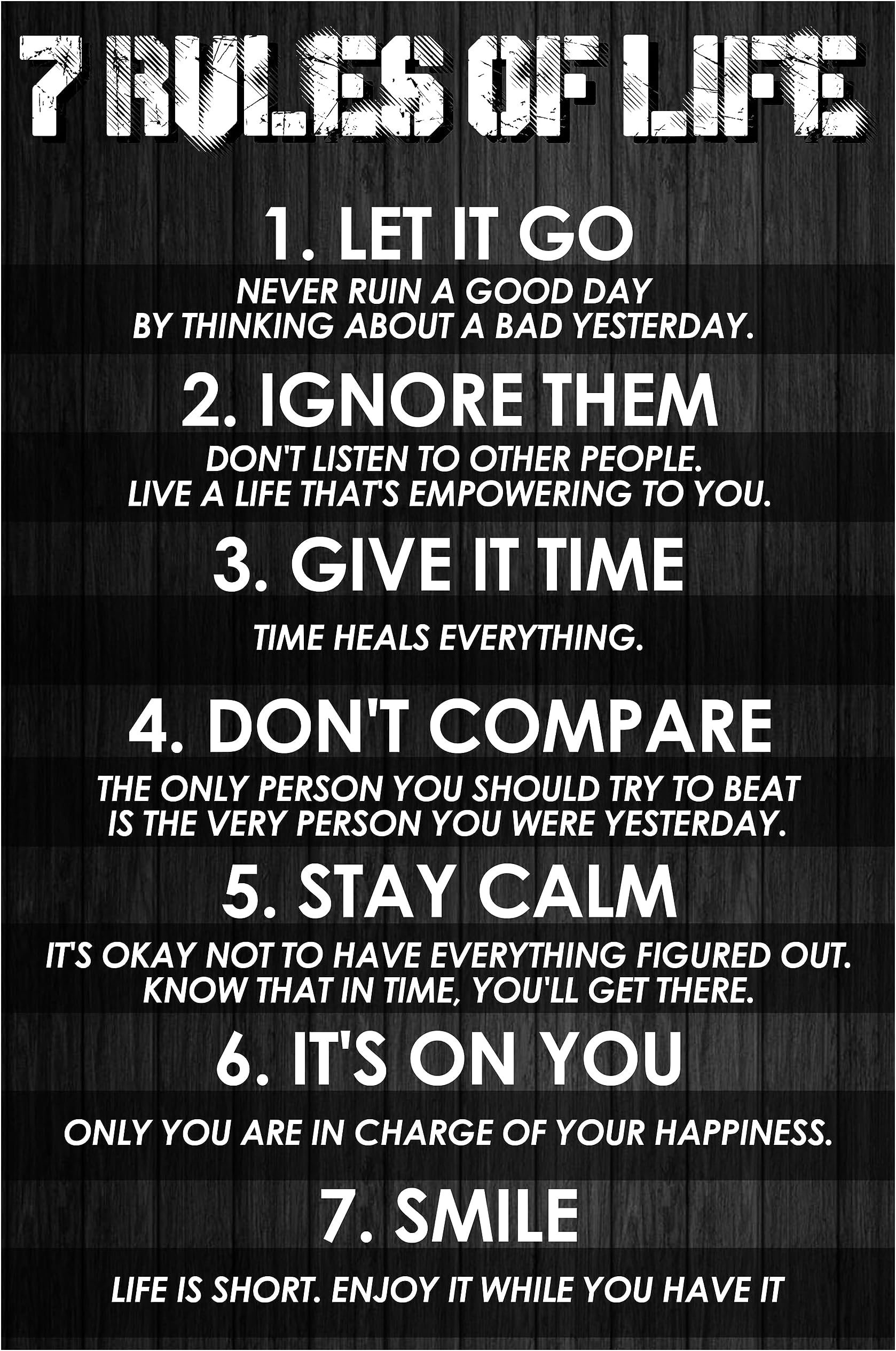 Vincit Veritas 7 Rules Of Life Poster Motivational Quote Poster Classroom Posters Quotes Decorations Growth Mindset Decor Learning Classroom Teachers Decoration Educational Teaching Supplies P117