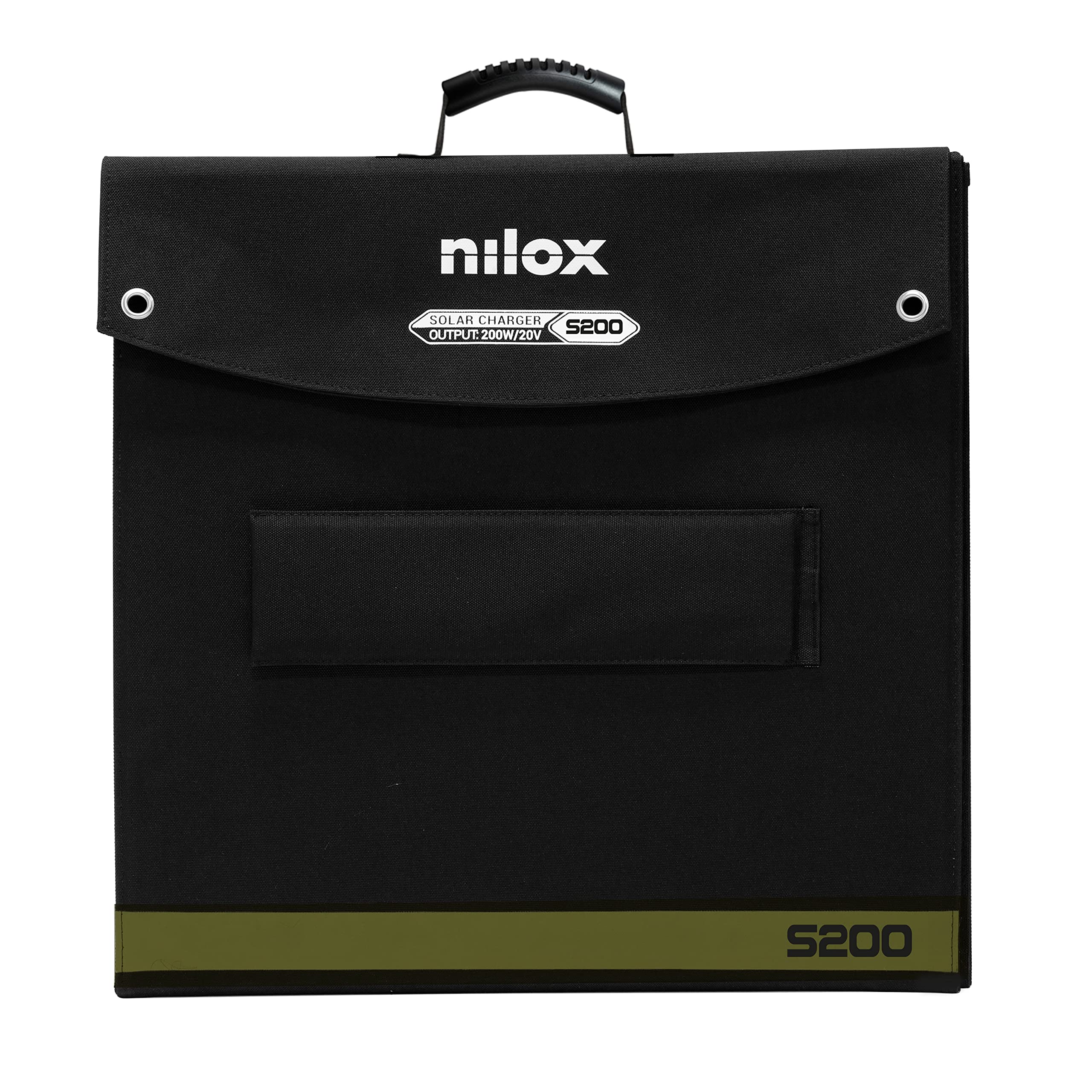 Nilox, Pannelli Solari S200, Pannello Fotovoltaico Monocristallino da 200W per Gite Fuoriporta e Uso Domestico, Ricarica di Devices a 5V, Power Station ed Elettrodomestici se Collegato con Inverter