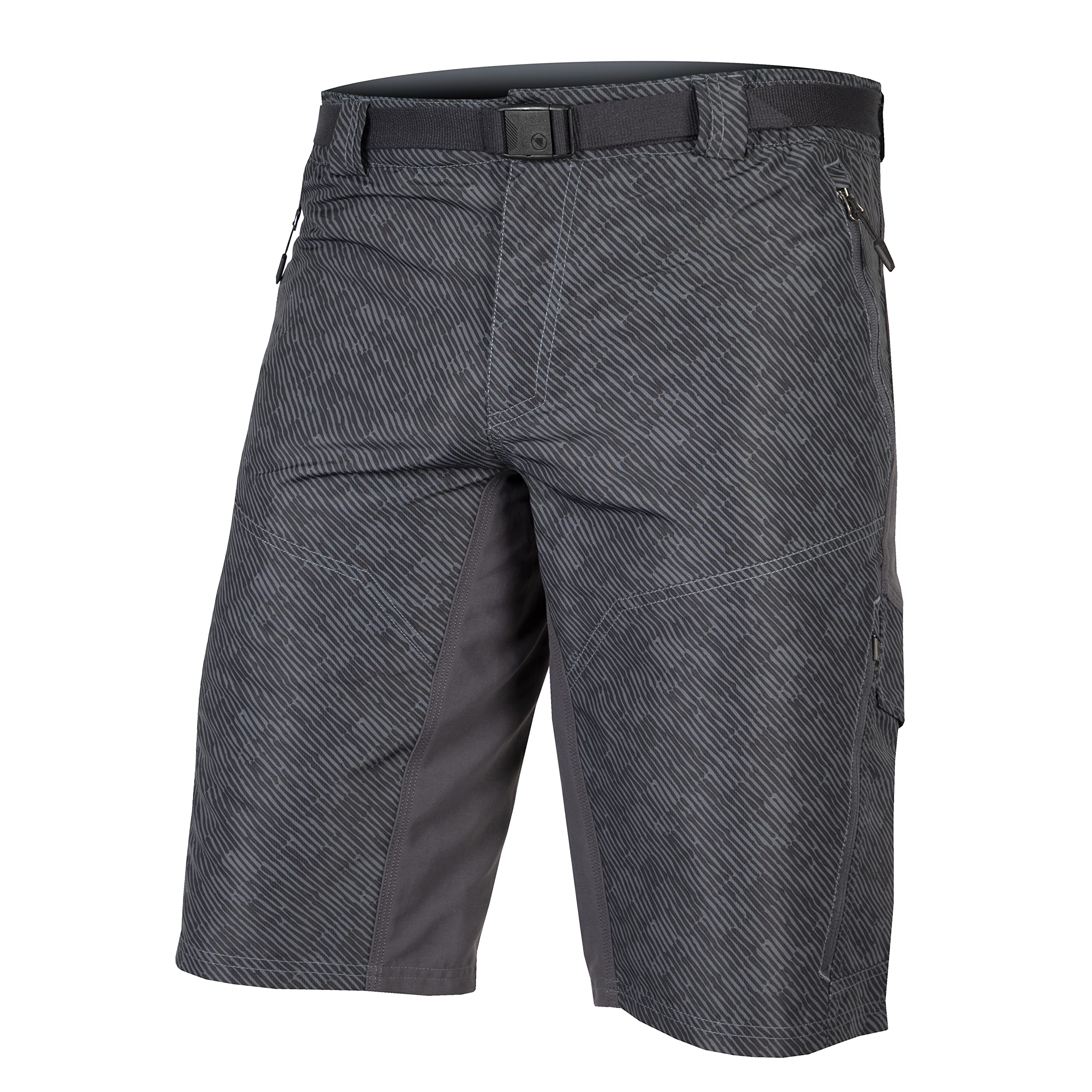 Endura Men's Hummvee Cycling Shorts with Liner | Detatchable Liner | Urban and Trail Shorts | Padded Comfort | Cargo Storage | Clickfast Shorts, Anthracite, S