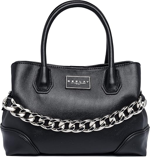 Bolso Bandolera Replay Fw3697 Para Mujer - Poliuretano Liso Y Elegante