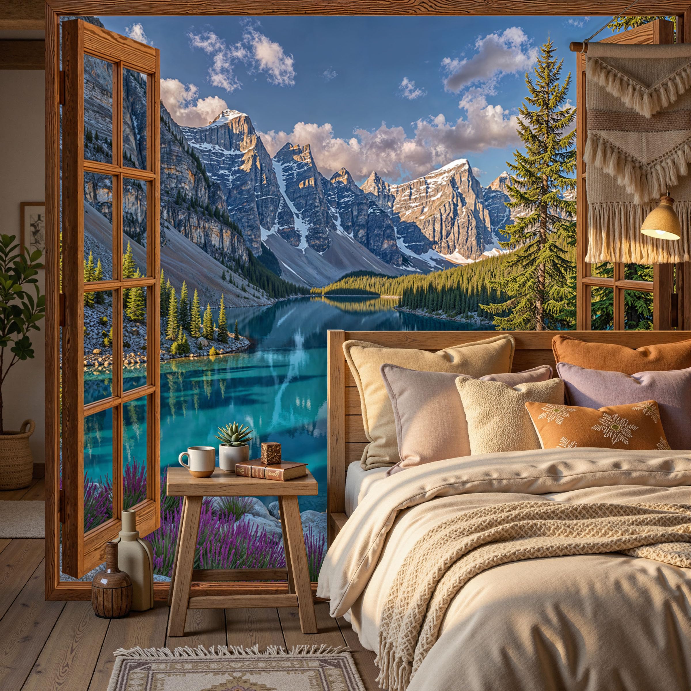 Tapisserie murale brun paysages naturels 3D grand format papier peint photo intissé XXL salon