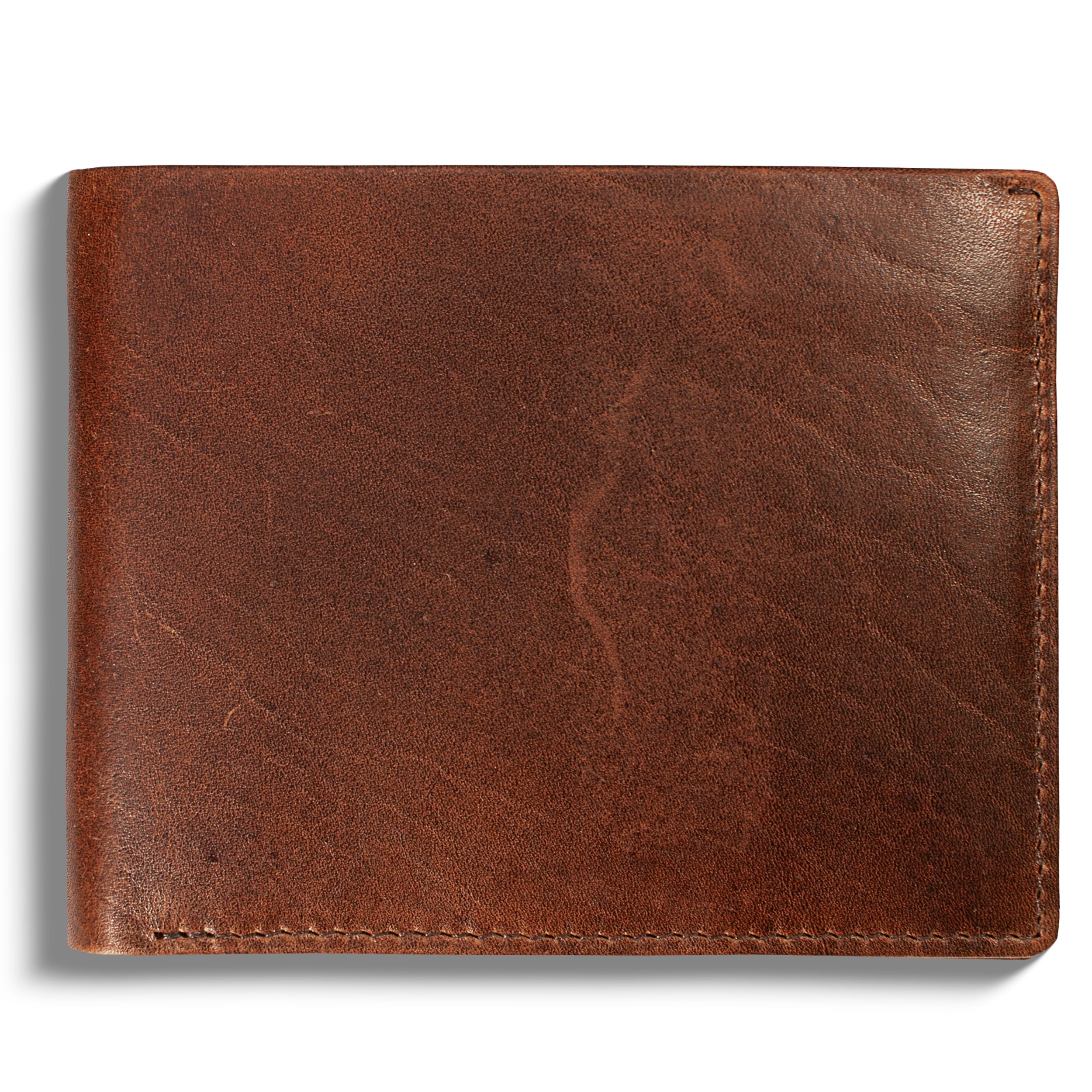 Mens RFID Blocking Bifold Wallet Soft Genuine Leather Secure and Durable Extra Capacity Billfold with Credit Cards Slots Flip Up ID in Grizzly Brown With No Logo