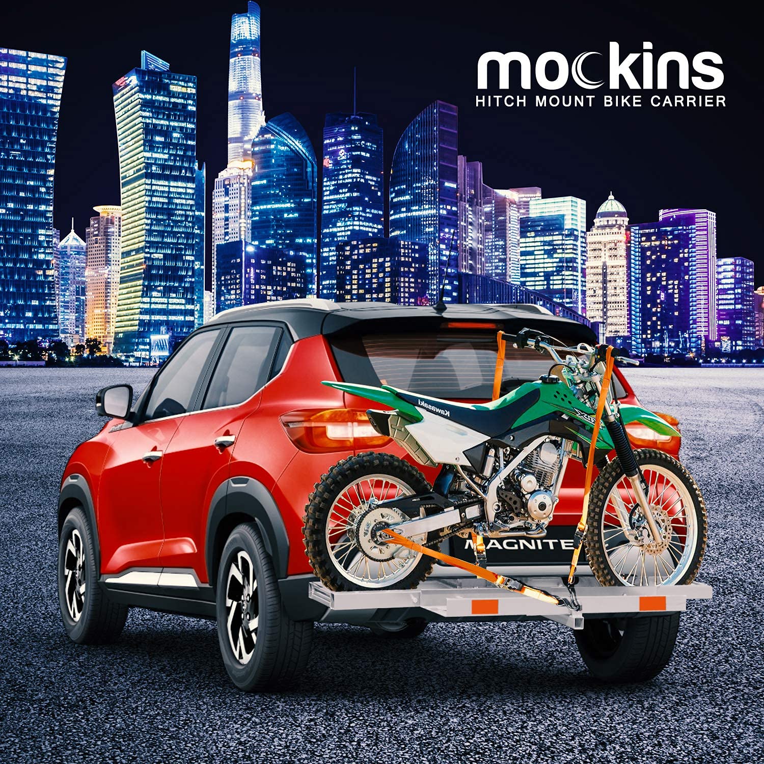 Mockins 500 lb Capacity Anti Tilt Motorcycle Carrier Set 73.5x31.5x5