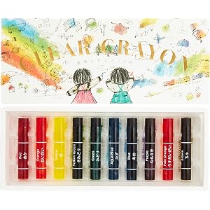 KOKUYO KE-AC27 Transparent Crayons, 10 Colors
