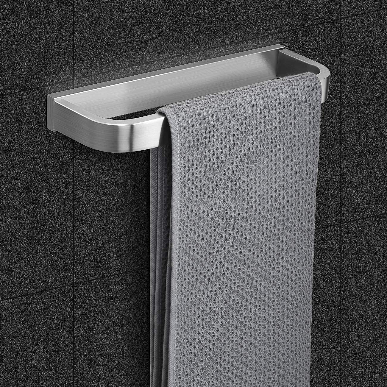 Portasciugamani Ad Anello Ovale In Acciaio Inox SUS304 - FISSLER, Nichel Spazzolato Con Portarasoio Incluso - 3