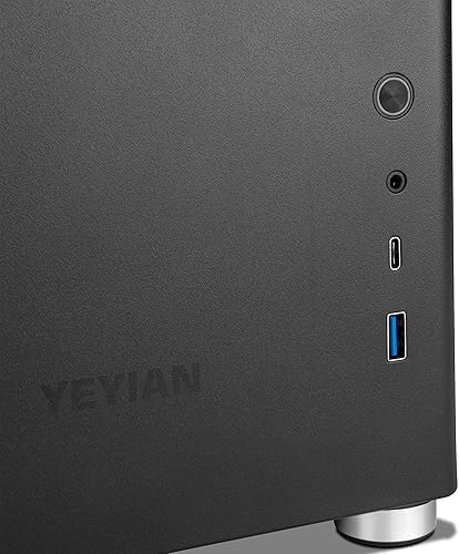 Miniatura 9 de YEYIAN Hussar Micro ATX - Carcasa para PC para videojuegos, mini torre, con panel de vidrio templado, enfriador de CPU de torre de 6.614 in, carcasa