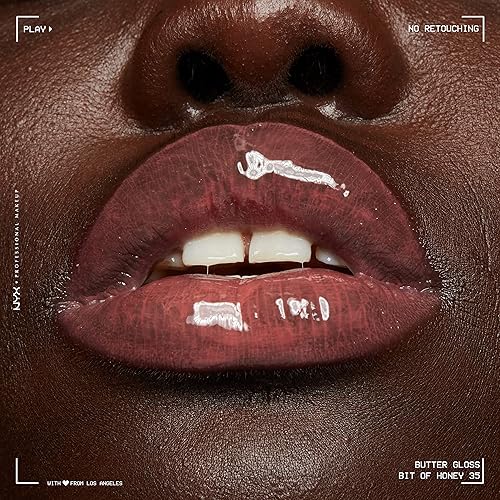 Miniatura 8 de NYX MAQUILLAJE PROFESIONAL Brillo de mantequilla, brillo de labios no pegajoso, - poco de miel (melocotón nude)