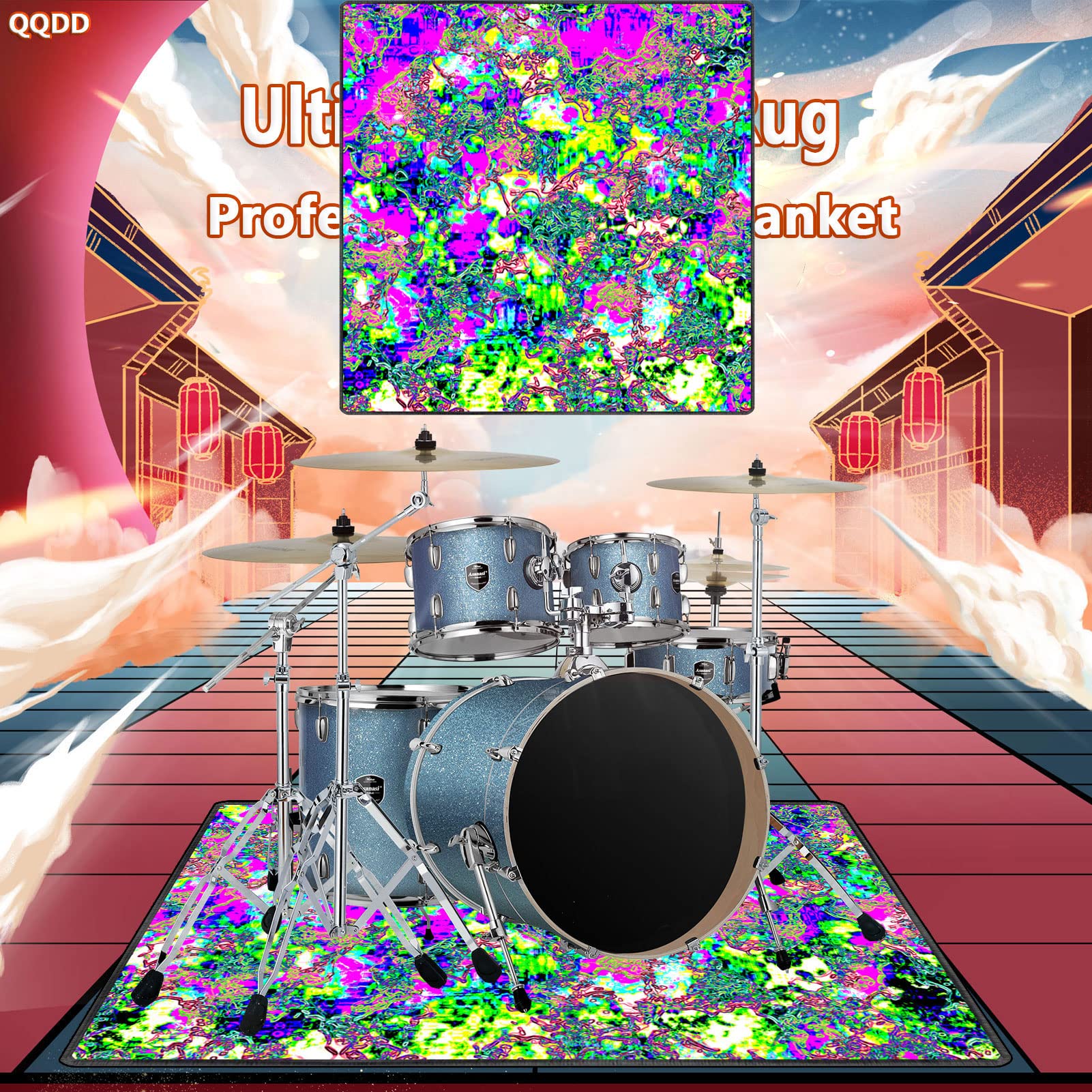 Tappeto Per Batteria ZXHH - Antiscivolo, Insonorizzato, 9mm Spessore, Per Studio E Casa - Foto 5