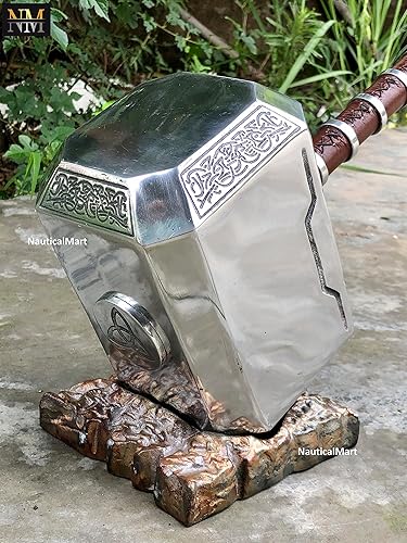 Miniatura 4 de Martillo de Thor Mjolnir, réplica de martillo de Thor, regalo de cosplay para adultos, accesorio de disfraz de Halloween, juego de rol,