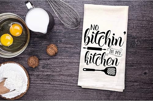 Miniatura 5 de No Bitchin' in My Kitchen - Toalla de cocina o cocina, toalla de cocina con frase divertida y humorística para saco de harina, gran regalo de