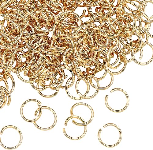 DanLingJewelry 200 anillos abiertos de acero inoxidable 304 calibre 21 de 0.276 in para fabricación de joyas, conectores de joyería, búsqueda de