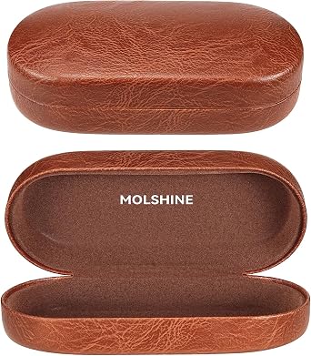 molshine Hard Shell Sunglasses Case, Classic Large Glasses Case for Women Men, Sunglass Eyeglasses