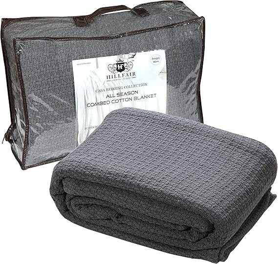 HILLFAIR 100 Soft Premium Combed Cotton Thermal Blanket