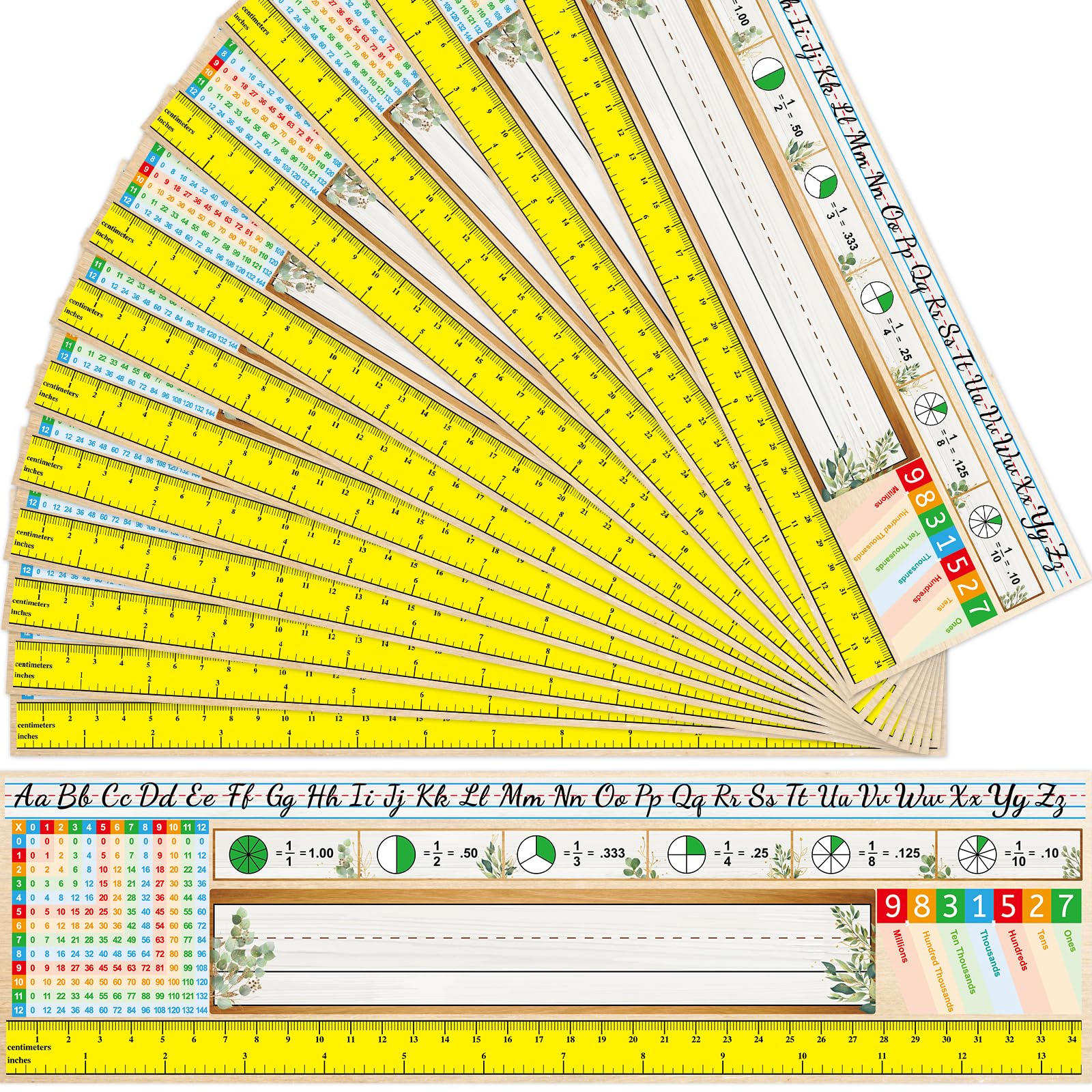 Placas de identificación autoadhesivas con manuscrito para escritorios escolares 8