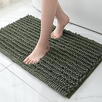 Vista 25 de FLOLEOPA Alfombras de baño de microfibra suave y esponjosa, tapetes de baño absorbentes, antideslizantes, lavables a máquina y de secado rápido