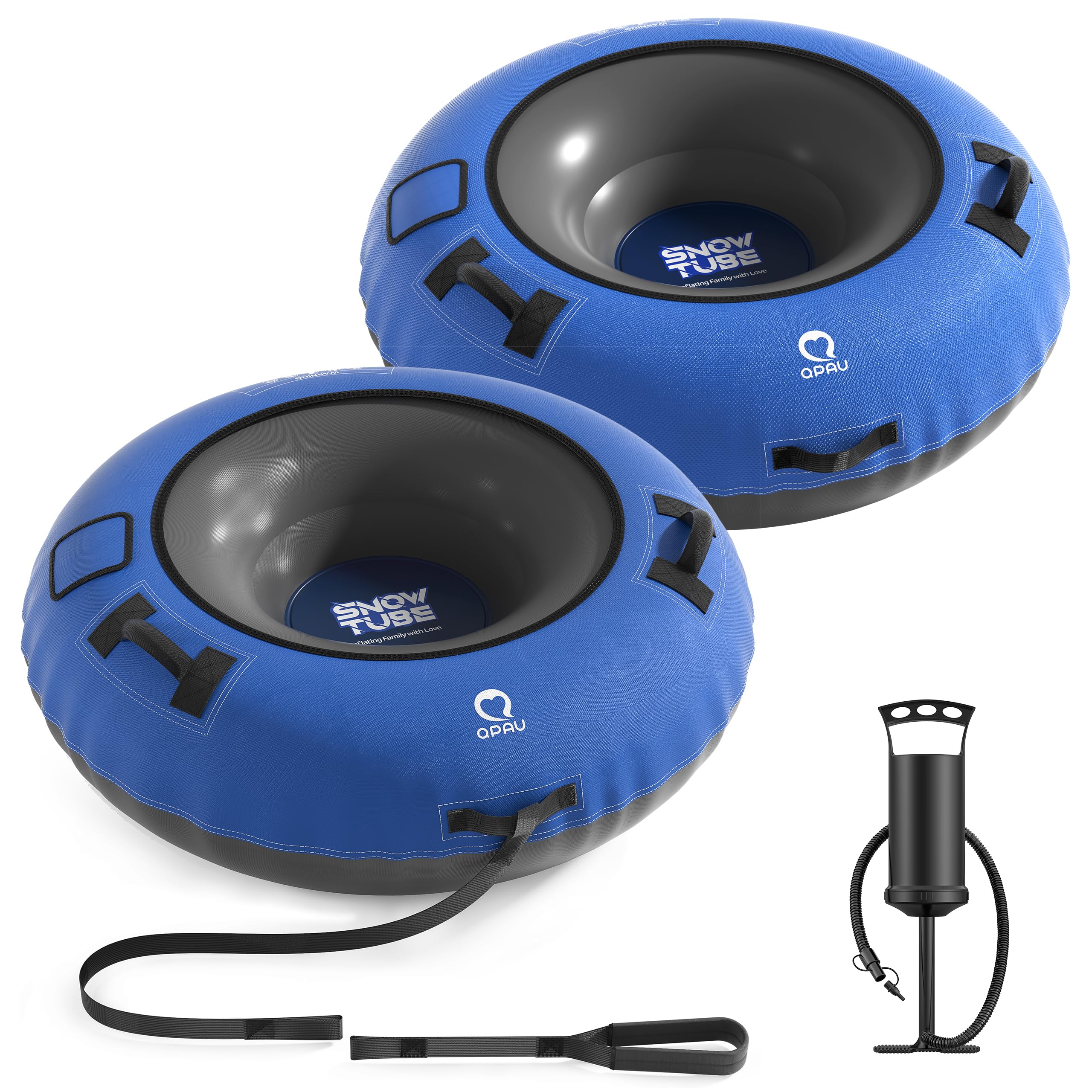 QPAU Tubo de nieve inflable 48 pulgadas paquete de 2 fondo grueso