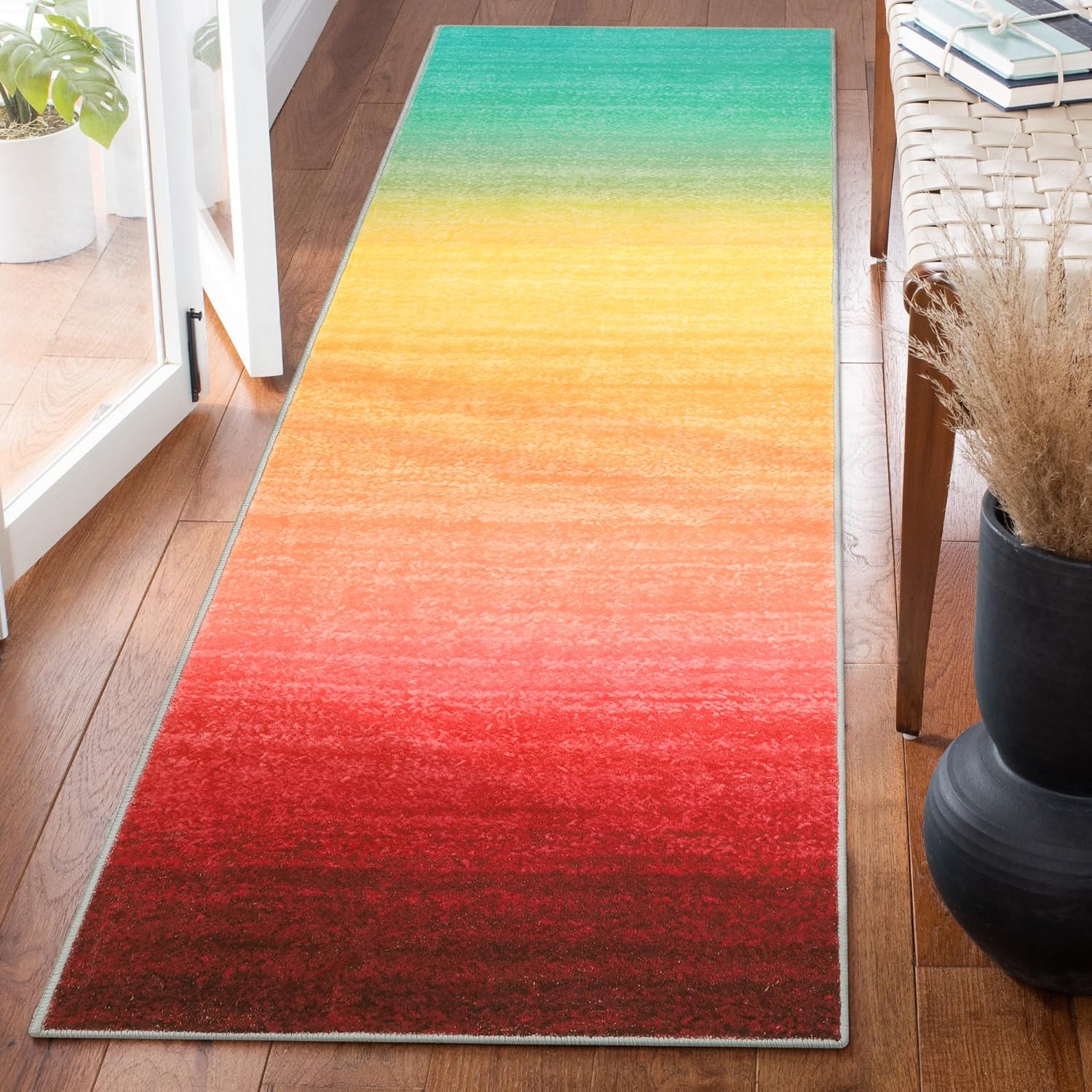 Lahome Modern Ombre Hallway Runner Rug 2x8 Washable Rug
