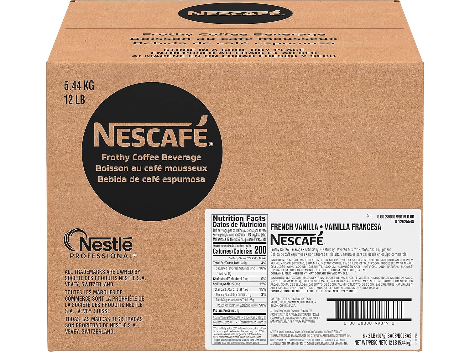 Comprar Nescafe Instant Coffee, French Vanilla Flavor Cappuccino Mix