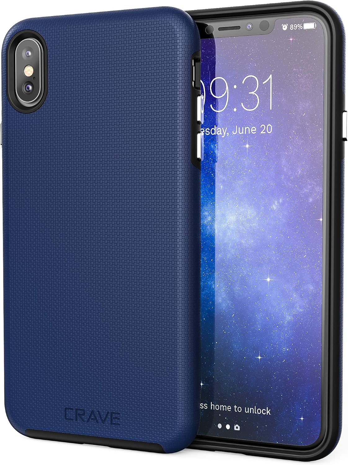 iPhone Xs Max Case, Crave Dual Guard Protection Series Case for Apple iPhone Xs Max (6.5 inch) - Navy
