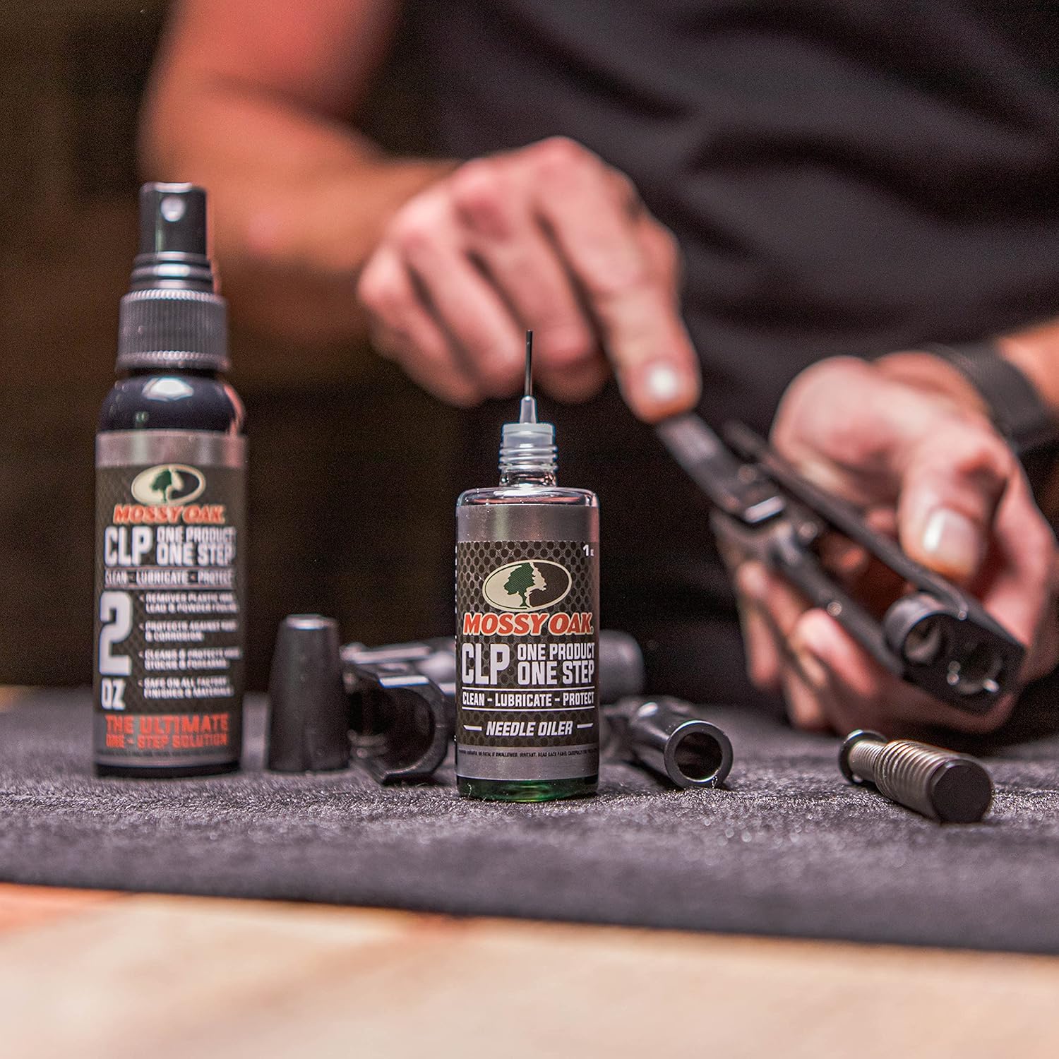 Mossy Oak Gun Oil Combo Kit | Cleaner, Lubricant, & Protectant [CLP] | One-Step Gun Cleaner and Gun Oil Lubricant | 2oz. Fine Mist Pump Sprayer & 1 oz. Needle Oiler of CLP Gun Cleaner and Lubricant : Sports & Outdoors