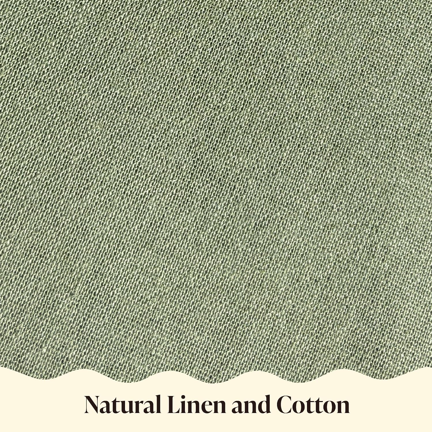 Orelle Scalloped Pillow Covers | Set of 2 | 100% Linen & Cotton | Decorative Throw Pillow Covers | 18x18” | Sage Green