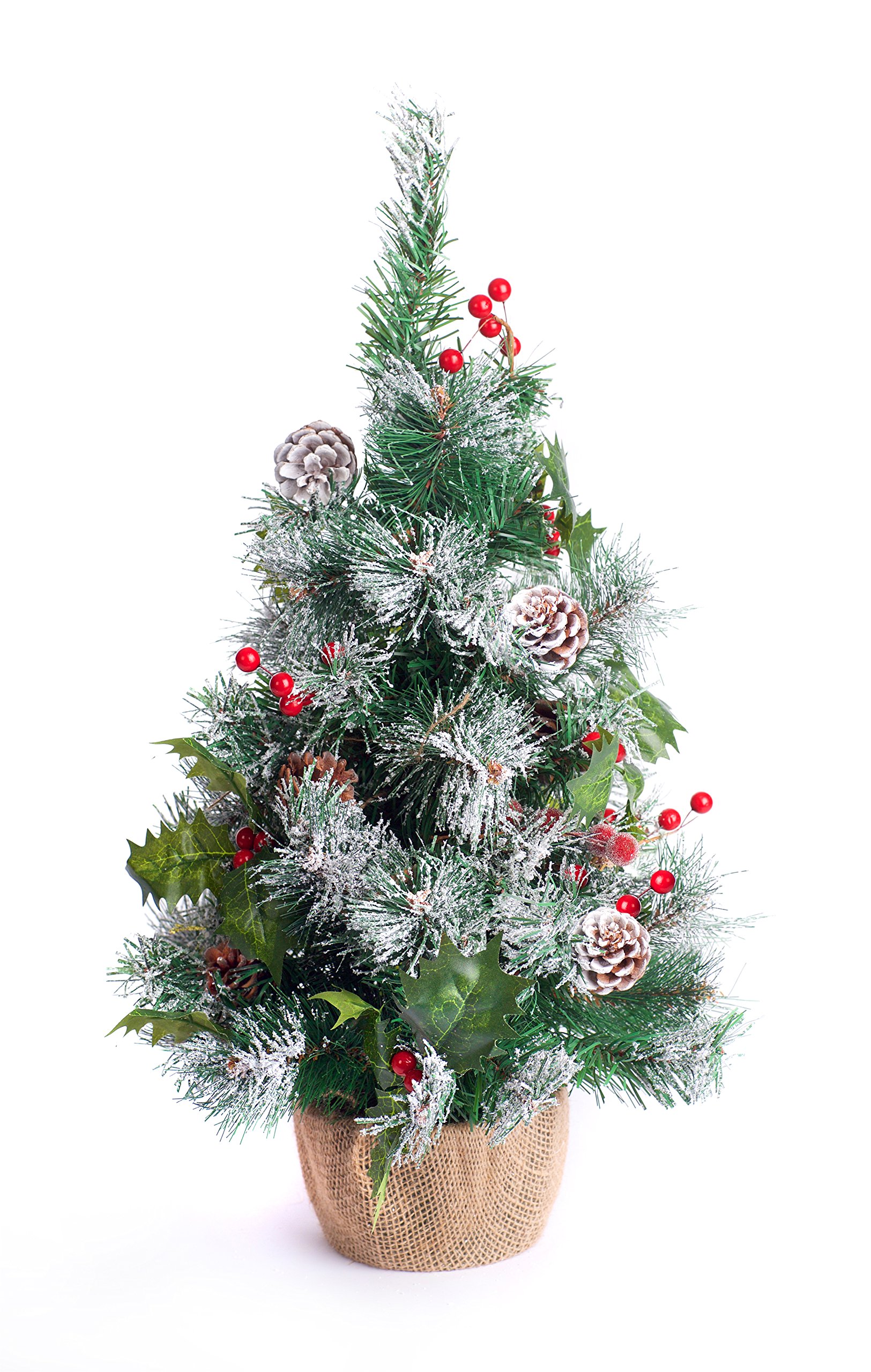 Best Artificial Frosted Red Artificial Christmas Tree 2ft