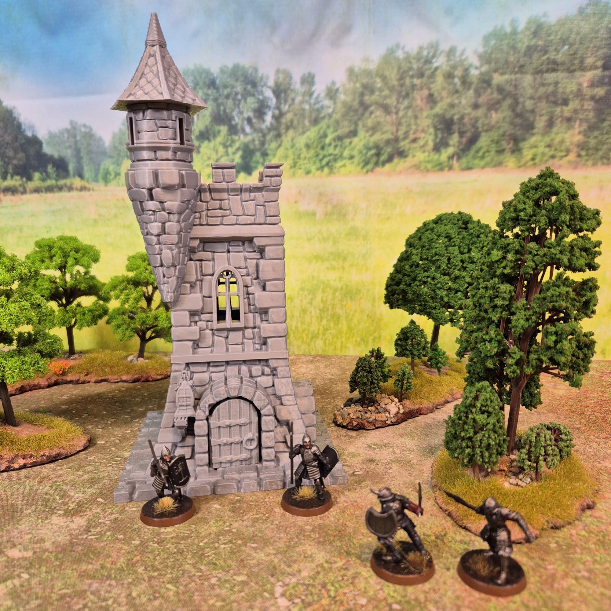 QP3D – Maison-tour De L'Archimage – Terrain Fantastique Pour RPG Et Wargames 28-32 Mm – Impression 3D PLA – 17x17x28 Cm