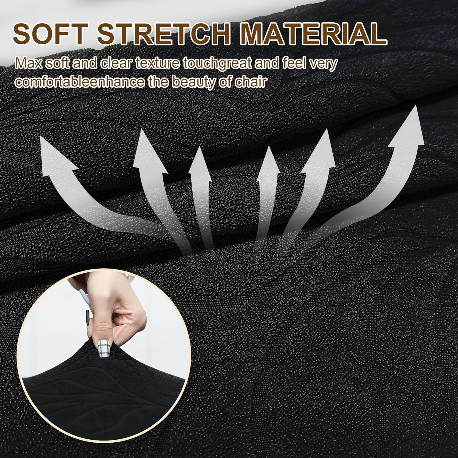 dining chair covers, jacquard stretch kitchen chair covers, dining room chair cover set of 6, detachable washable chair covers, chair slipcovers, for home, restaurant, banquet (rice flower, black) 6 rice flower, black